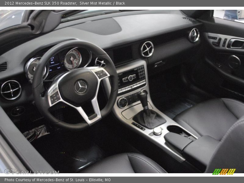 Silver Mist Metallic / Black 2012 Mercedes-Benz SLK 350 Roadster