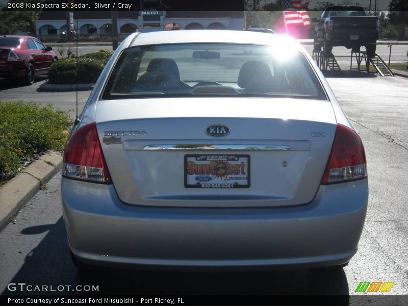 Silver / Gray 2008 Kia Spectra EX Sedan