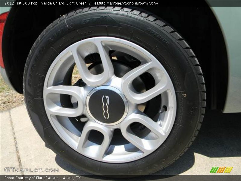 Verde Chiaro (Light Green) / Tessuto Marrone/Avorio (Brown/Ivory) 2012 Fiat 500 Pop