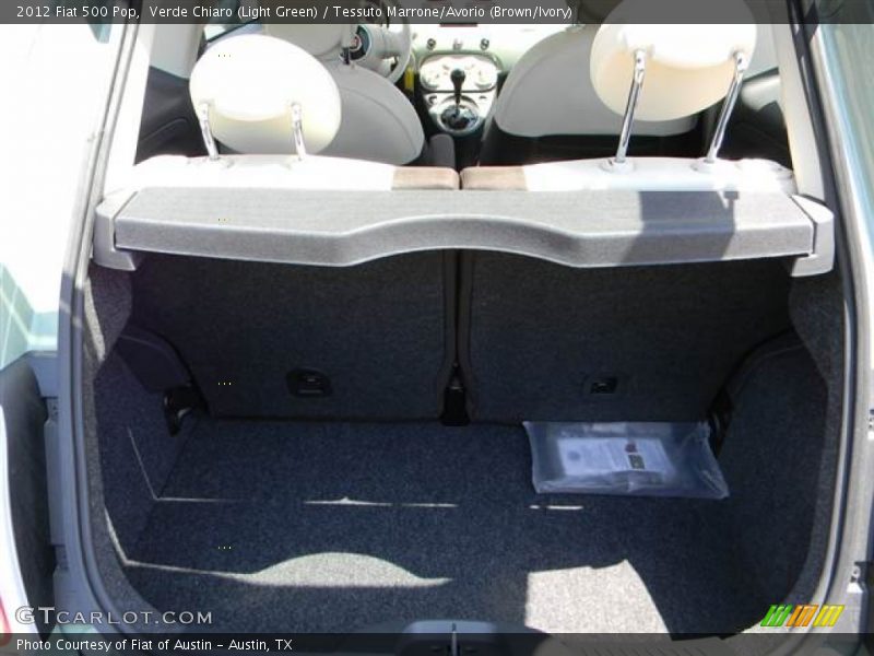 Verde Chiaro (Light Green) / Tessuto Marrone/Avorio (Brown/Ivory) 2012 Fiat 500 Pop