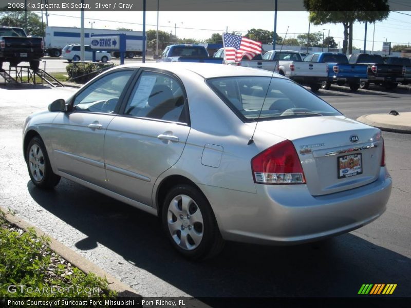 Silver / Gray 2008 Kia Spectra EX Sedan
