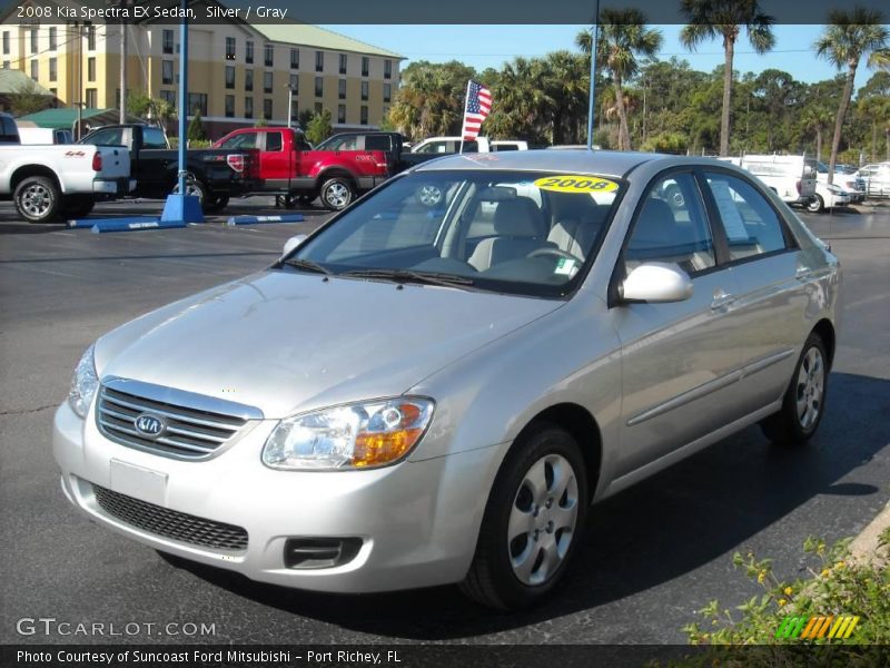 Silver / Gray 2008 Kia Spectra EX Sedan