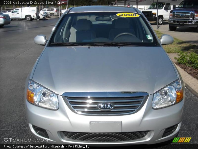 Silver / Gray 2008 Kia Spectra EX Sedan