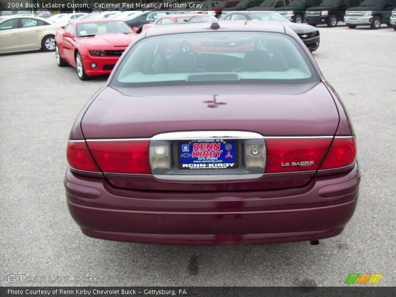 Cabernet Red Metallic / Medium Gray 2004 Buick LeSabre Custom