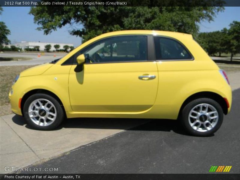 Giallo (Yellow) / Tessuto Grigio/Nero (Grey/Black) 2012 Fiat 500 Pop