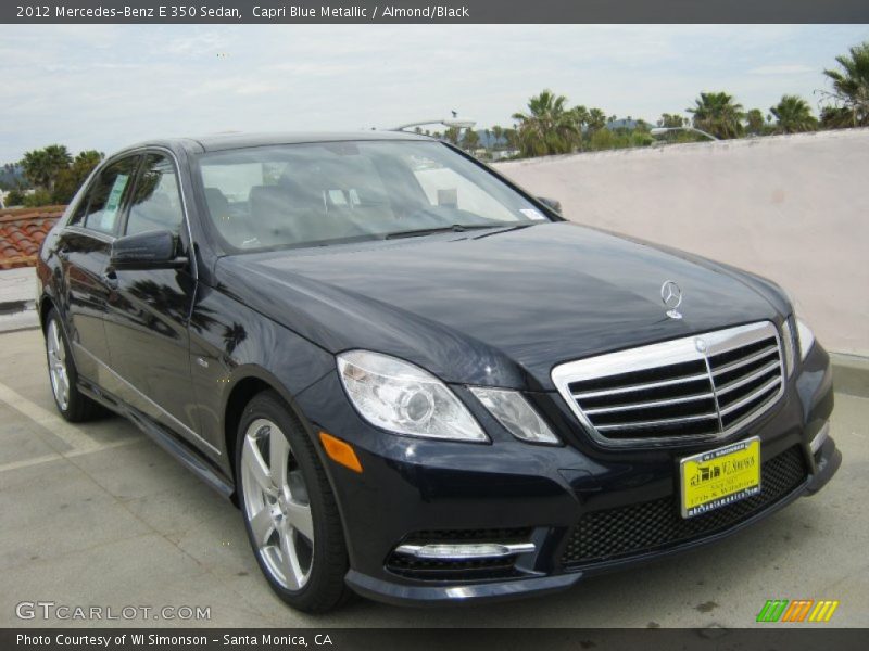 Capri Blue Metallic / Almond/Black 2012 Mercedes-Benz E 350 Sedan