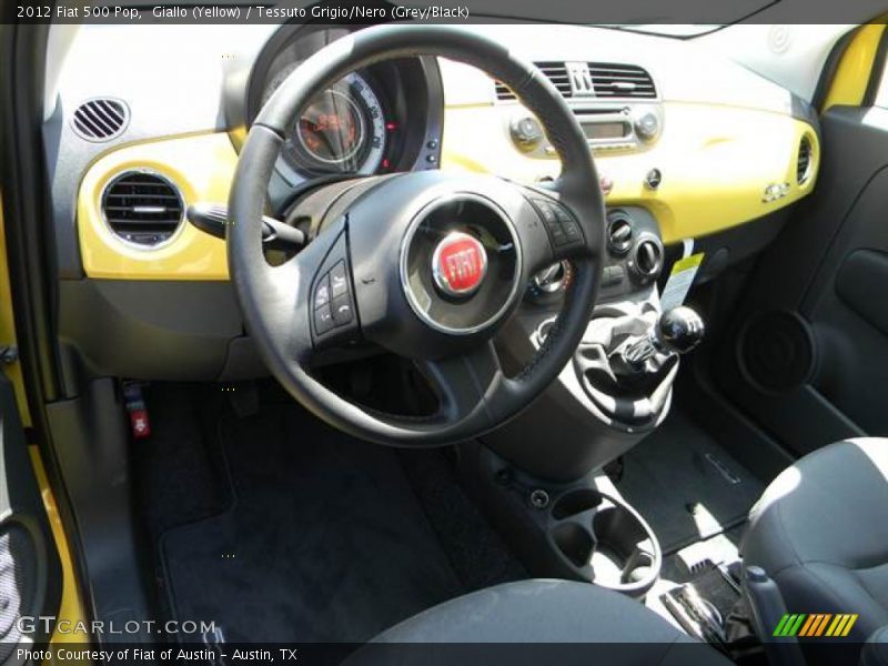 Giallo (Yellow) / Tessuto Grigio/Nero (Grey/Black) 2012 Fiat 500 Pop