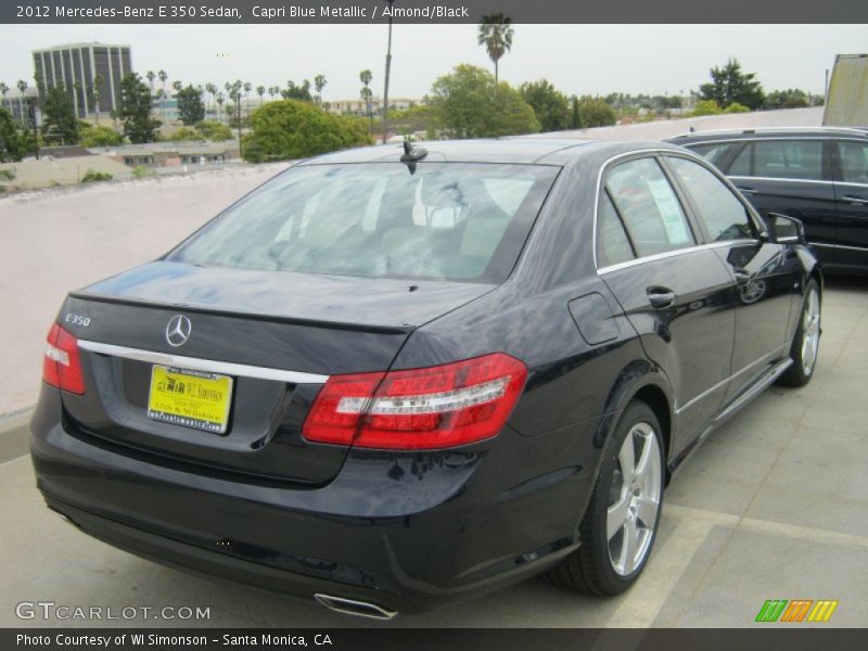 Capri Blue Metallic / Almond/Black 2012 Mercedes-Benz E 350 Sedan