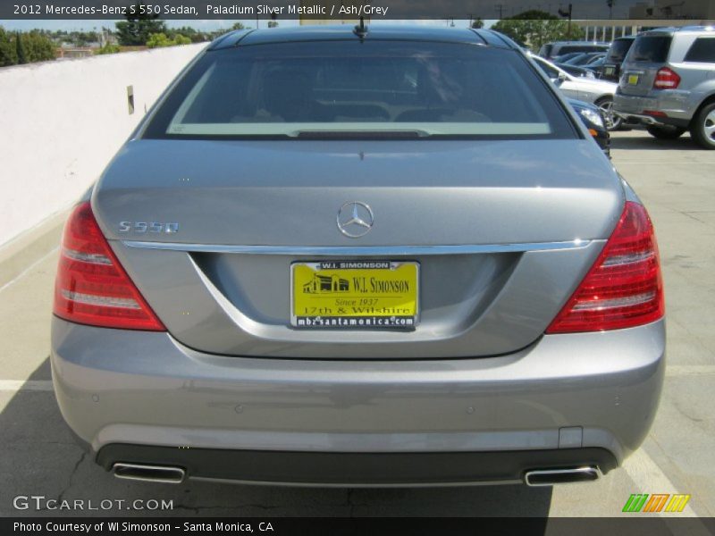 Paladium Silver Metallic / Ash/Grey 2012 Mercedes-Benz S 550 Sedan