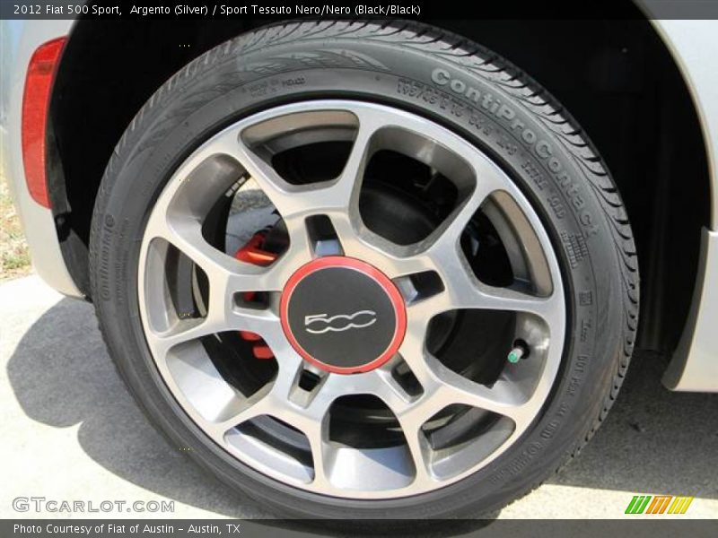 Argento (Silver) / Sport Tessuto Nero/Nero (Black/Black) 2012 Fiat 500 Sport