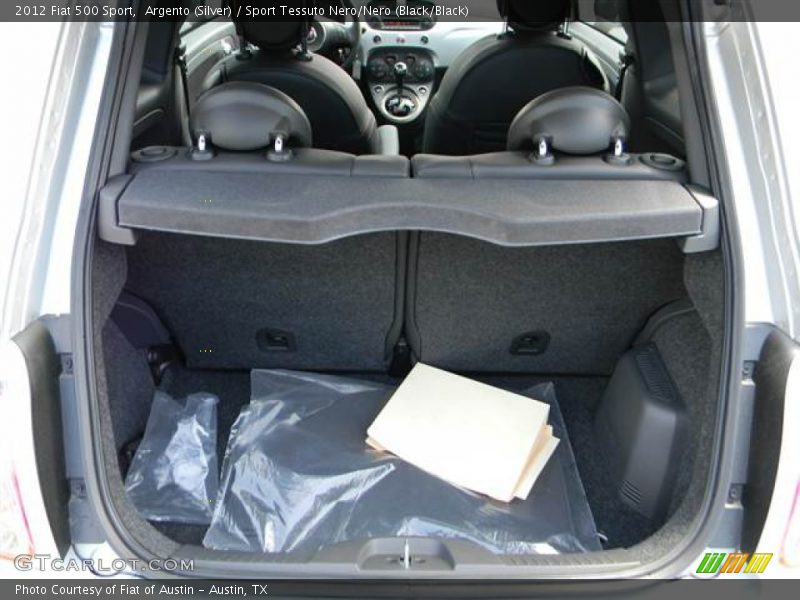 Argento (Silver) / Sport Tessuto Nero/Nero (Black/Black) 2012 Fiat 500 Sport