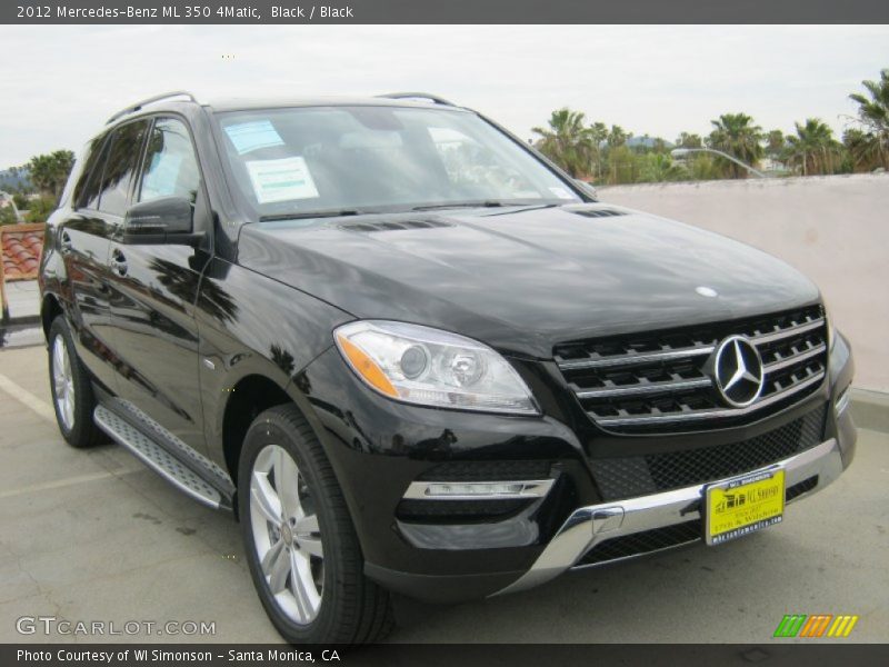 Black / Black 2012 Mercedes-Benz ML 350 4Matic