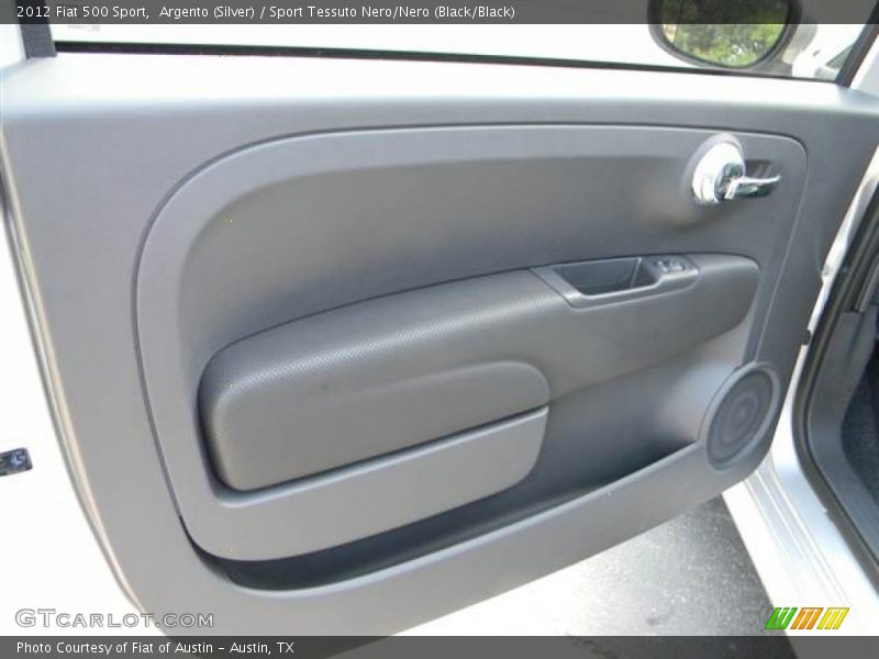 Argento (Silver) / Sport Tessuto Nero/Nero (Black/Black) 2012 Fiat 500 Sport