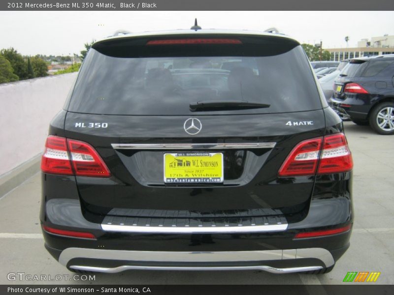 Black / Black 2012 Mercedes-Benz ML 350 4Matic