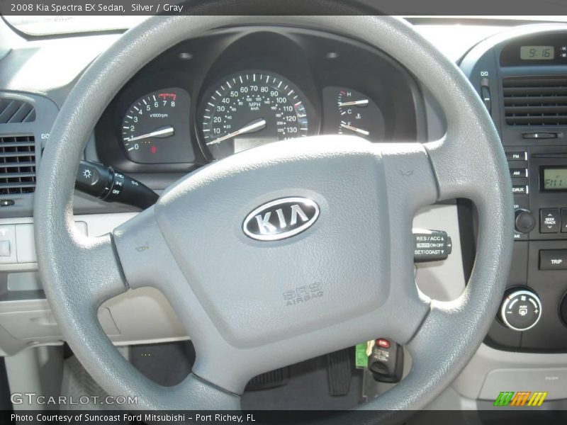 Silver / Gray 2008 Kia Spectra EX Sedan