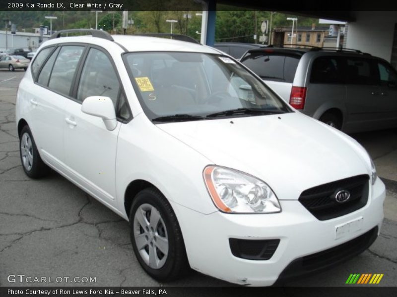 Clear White / Gray 2009 Kia Rondo LX