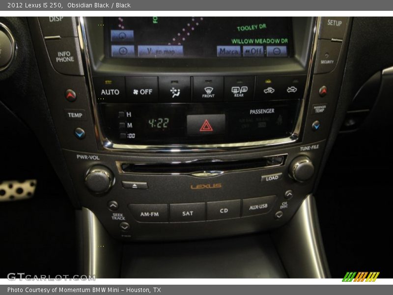 Obsidian Black / Black 2012 Lexus IS 250