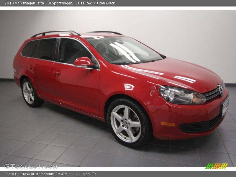 Salsa Red / Titan Black 2010 Volkswagen Jetta TDI SportWagen