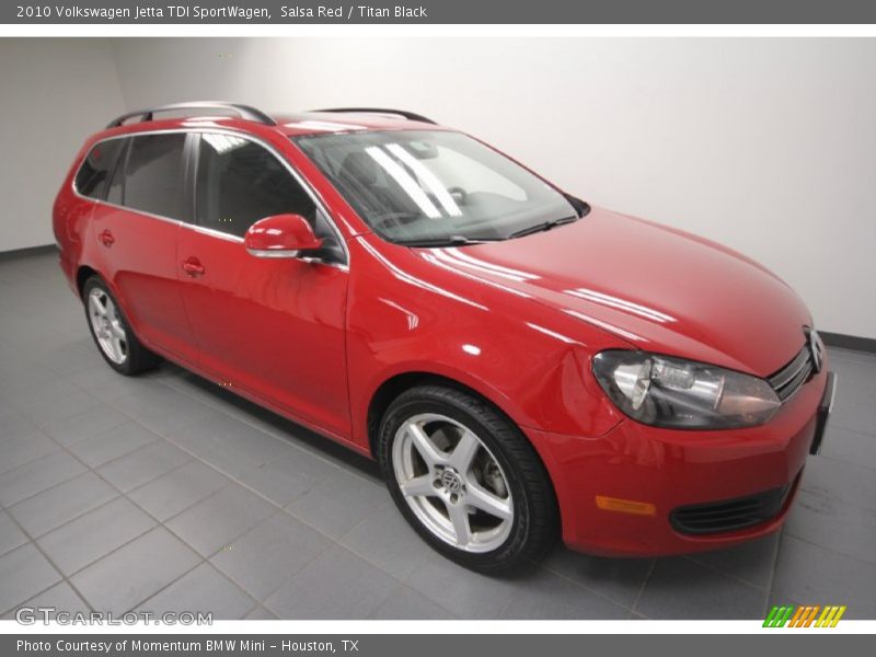 Salsa Red / Titan Black 2010 Volkswagen Jetta TDI SportWagen