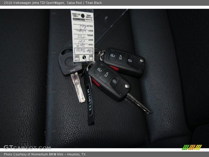 Salsa Red / Titan Black 2010 Volkswagen Jetta TDI SportWagen