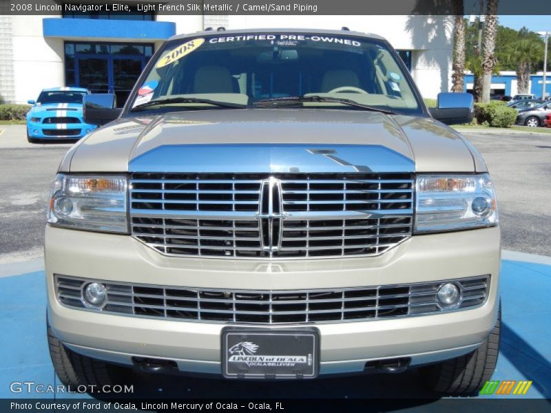 Light French Silk Metallic / Camel/Sand Piping 2008 Lincoln Navigator L Elite