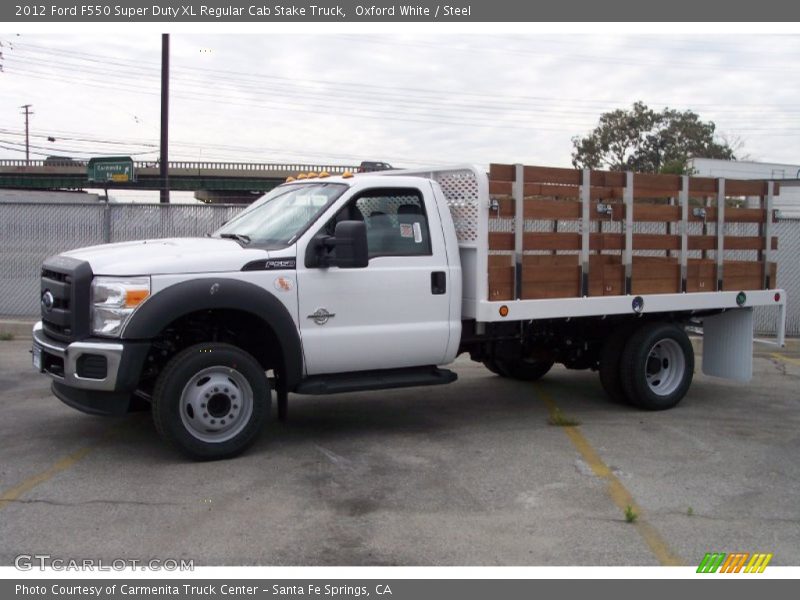 Oxford White / Steel 2012 Ford F550 Super Duty XL Regular Cab Stake Truck