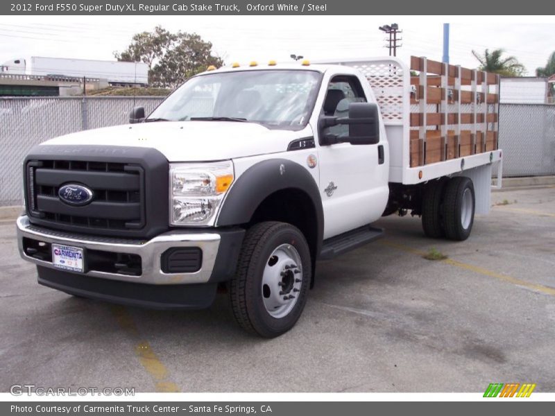 Oxford White / Steel 2012 Ford F550 Super Duty XL Regular Cab Stake Truck