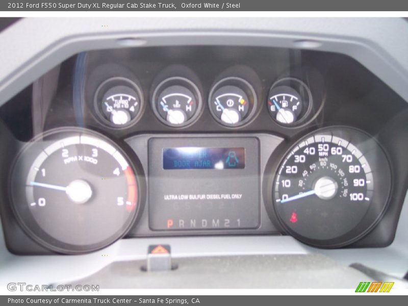 Oxford White / Steel 2012 Ford F550 Super Duty XL Regular Cab Stake Truck