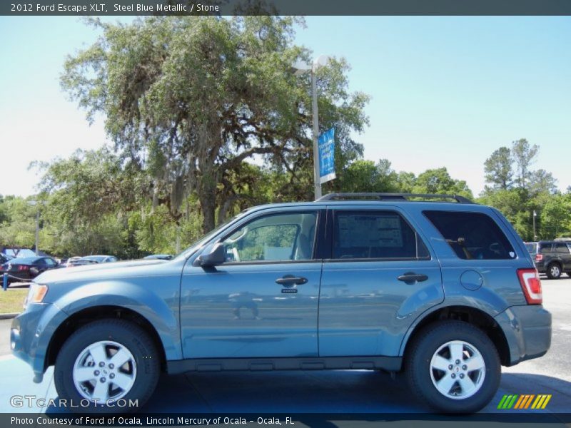 Steel Blue Metallic / Stone 2012 Ford Escape XLT