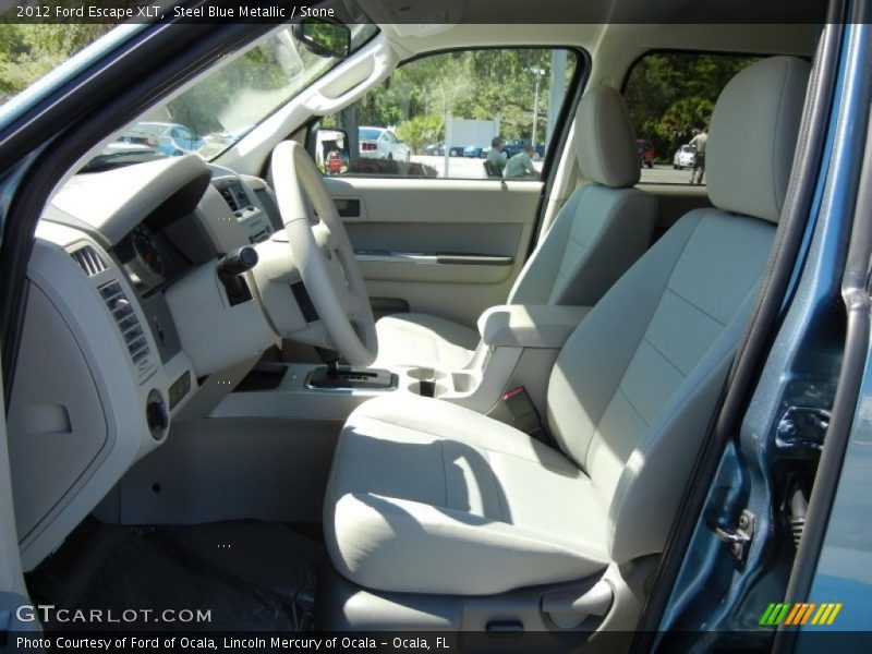 Steel Blue Metallic / Stone 2012 Ford Escape XLT
