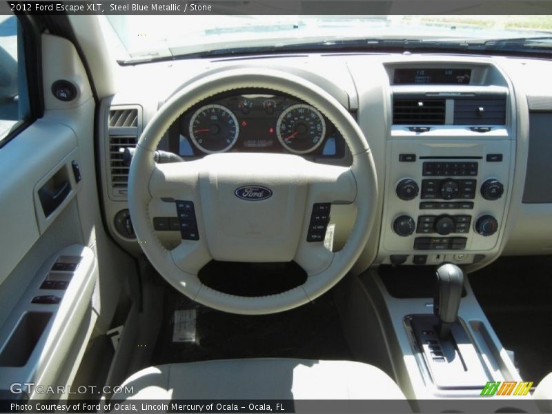 Steel Blue Metallic / Stone 2012 Ford Escape XLT