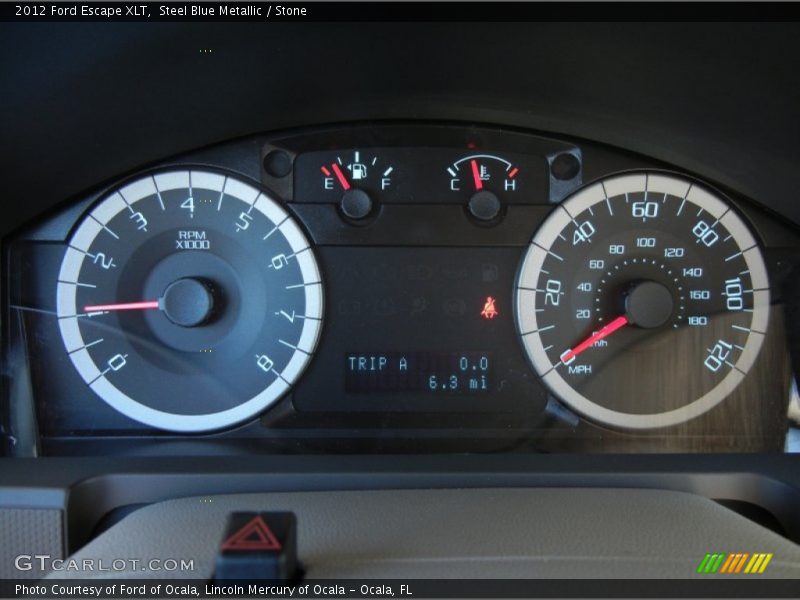 Steel Blue Metallic / Stone 2012 Ford Escape XLT