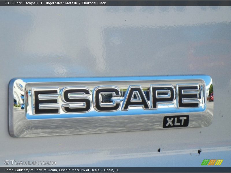 Ingot Silver Metallic / Charcoal Black 2012 Ford Escape XLT