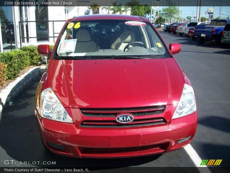 Claret Red / Beige 2006 Kia Sedona LX