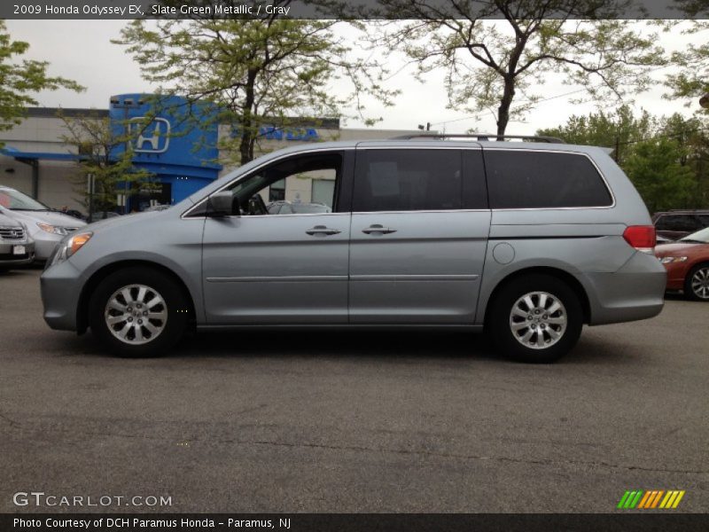 Slate Green Metallic / Gray 2009 Honda Odyssey EX