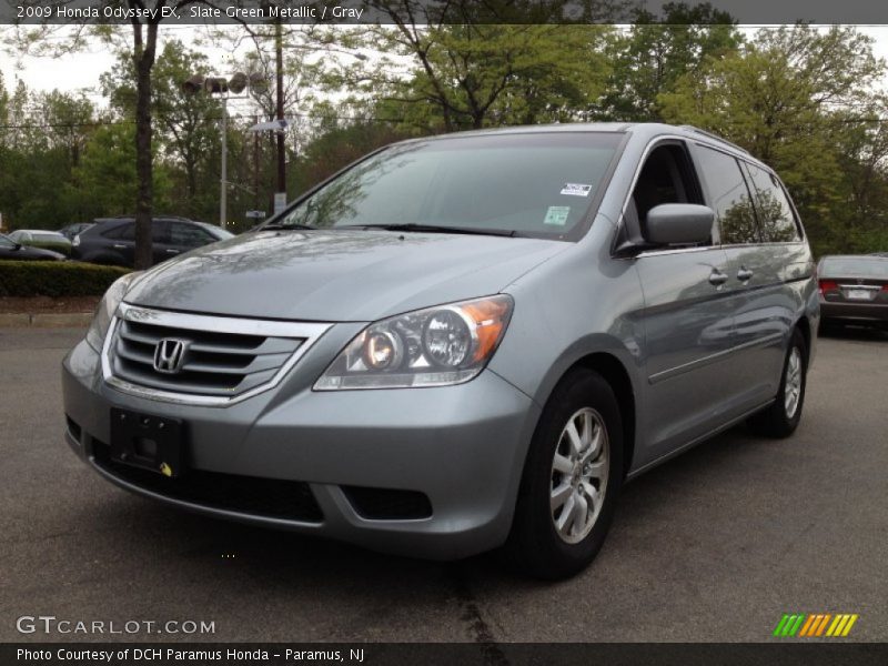 Slate Green Metallic / Gray 2009 Honda Odyssey EX