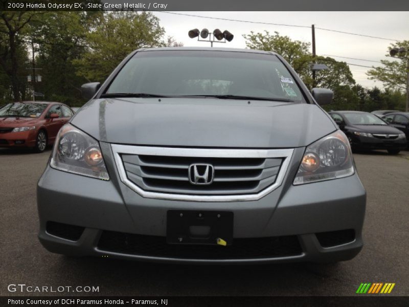 Slate Green Metallic / Gray 2009 Honda Odyssey EX