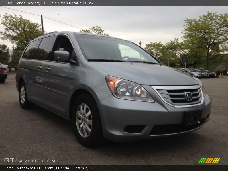 Slate Green Metallic / Gray 2009 Honda Odyssey EX