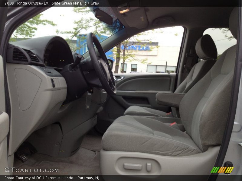Slate Green Metallic / Gray 2009 Honda Odyssey EX