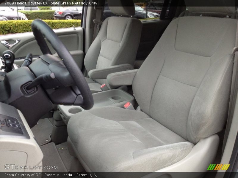Slate Green Metallic / Gray 2009 Honda Odyssey EX