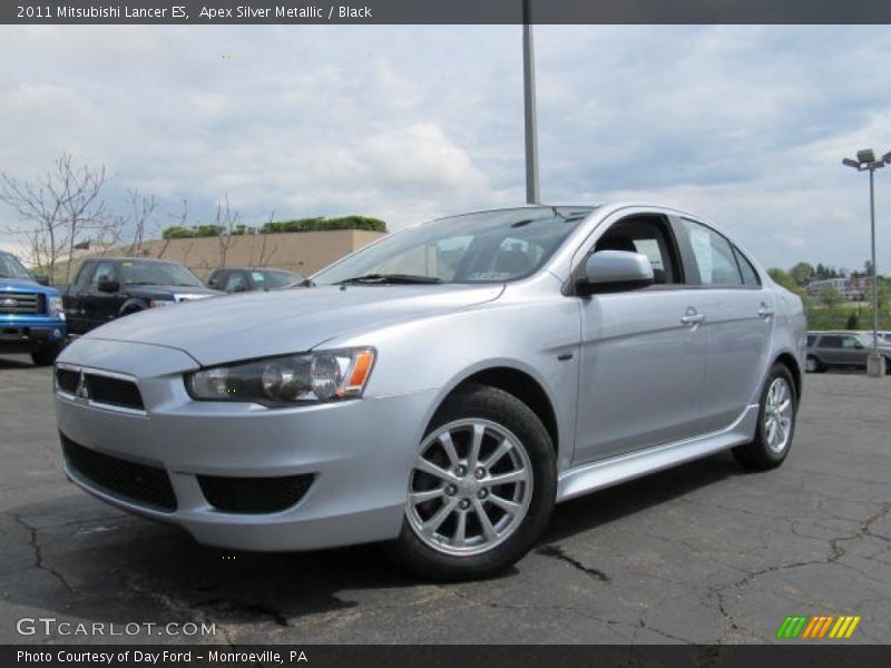 Apex Silver Metallic / Black 2011 Mitsubishi Lancer ES