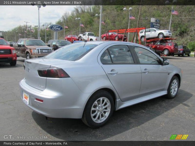 Apex Silver Metallic / Black 2011 Mitsubishi Lancer ES