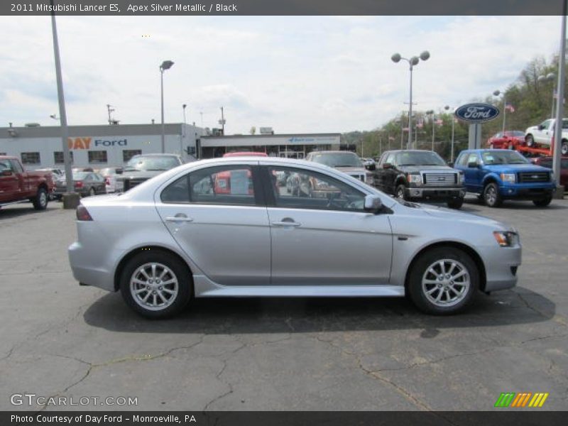 Apex Silver Metallic / Black 2011 Mitsubishi Lancer ES
