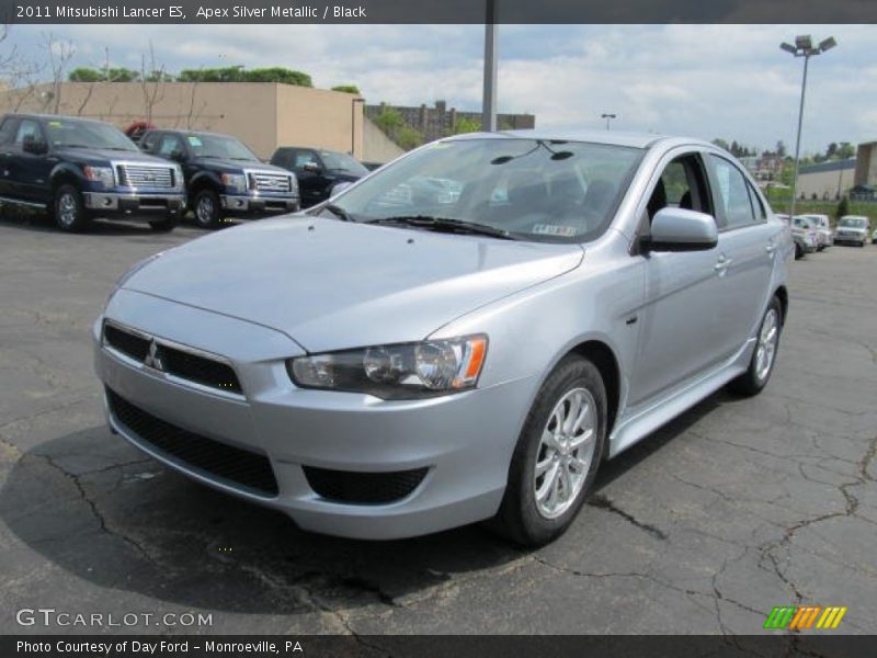 Apex Silver Metallic / Black 2011 Mitsubishi Lancer ES