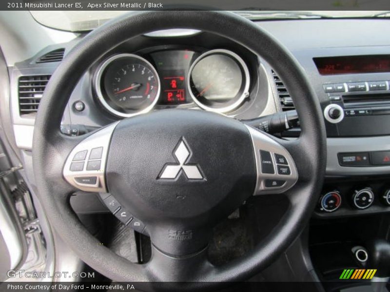 Apex Silver Metallic / Black 2011 Mitsubishi Lancer ES
