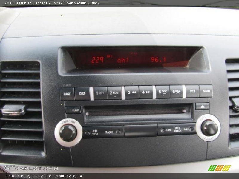 Apex Silver Metallic / Black 2011 Mitsubishi Lancer ES