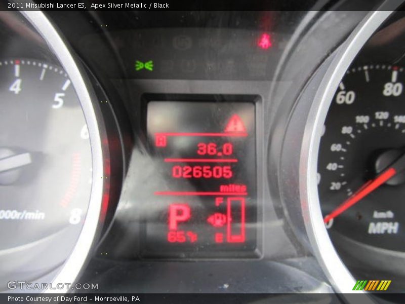 Apex Silver Metallic / Black 2011 Mitsubishi Lancer ES