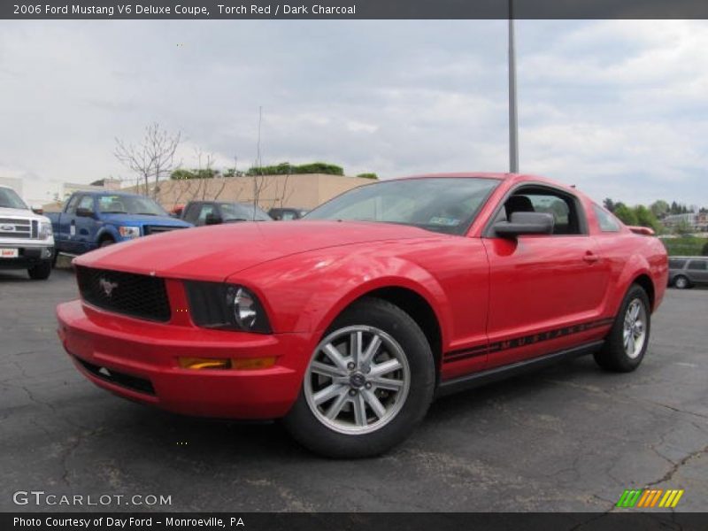 Torch Red / Dark Charcoal 2006 Ford Mustang V6 Deluxe Coupe