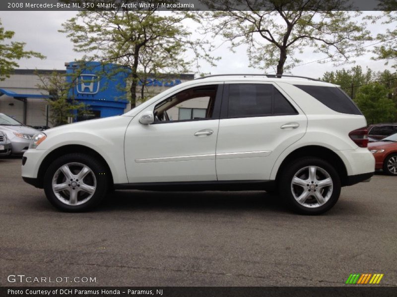 Arctic White / Macadamia 2008 Mercedes-Benz ML 350 4Matic