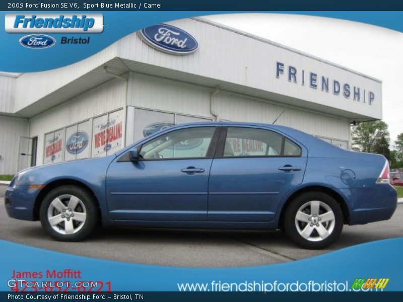 Sport Blue Metallic / Camel 2009 Ford Fusion SE V6
